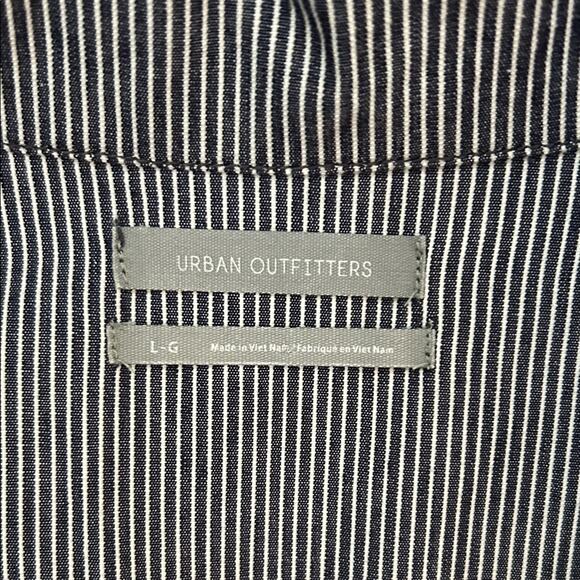 Urban Outfitters Carmen Black and White Conductor Striped Romper, Size Large - Picture 5 of 16